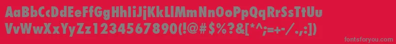 フォントKudosCondensedSsiSemiBoldCondensed – 赤い背景に灰色の文字