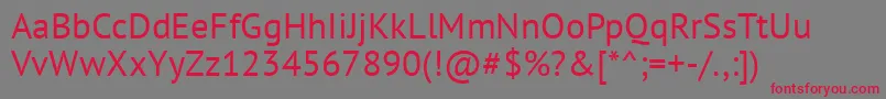 PtSans Font – Red Fonts on Gray Background