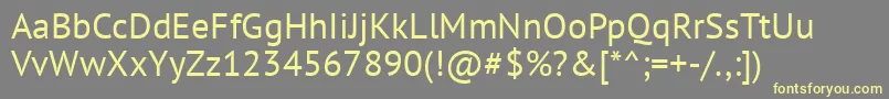 PtSans Font – Yellow Fonts on Gray Background