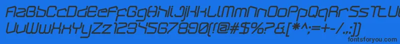 ArcticpatrolBlackitalic Font – Black Fonts on Blue Background