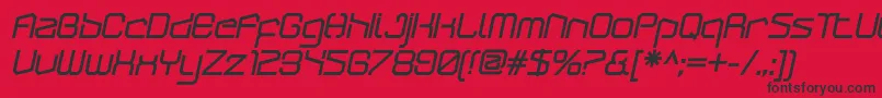 ArcticpatrolBlackitalic Font – Black Fonts on Red Background