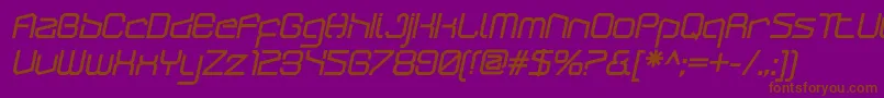 ArcticpatrolBlackitalic Font – Brown Fonts on Purple Background