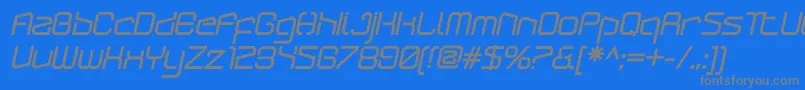 フォントArcticpatrolBlackitalic – 青い背景に灰色の文字