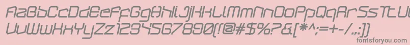 ArcticpatrolBlackitalic Font – Gray Fonts on Pink Background