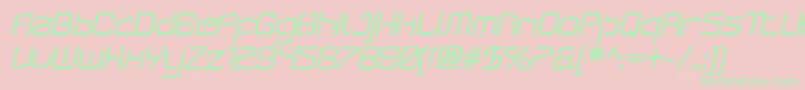 ArcticpatrolBlackitalic Font – Green Fonts on Pink Background