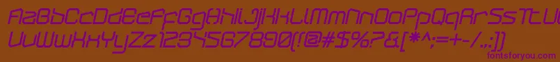 ArcticpatrolBlackitalic Font – Purple Fonts on Brown Background