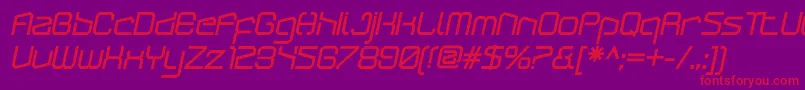 ArcticpatrolBlackitalic Font – Red Fonts on Purple Background