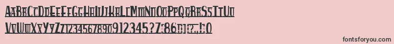 Spankys Bungalow Font – Black Fonts on Pink Background