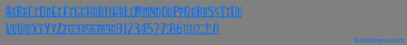 Spankys Bungalow Font – Blue Fonts on Gray Background