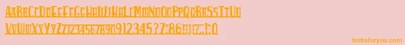 Spankys Bungalow Font – Orange Fonts on Pink Background