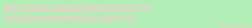 Spankys Bungalow Font – Pink Fonts on Green Background
