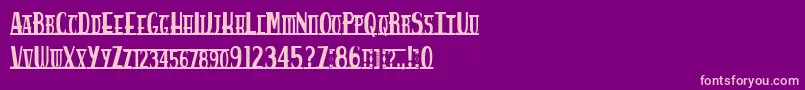 Spankys Bungalow Font – Pink Fonts on Purple Background