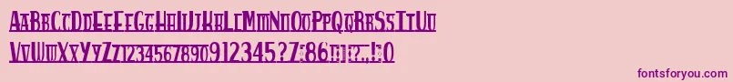 Spankys Bungalow Font – Purple Fonts on Pink Background