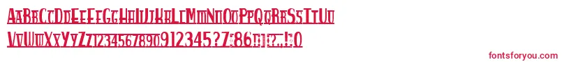 Spankys Bungalow Font – Red Fonts on White Background