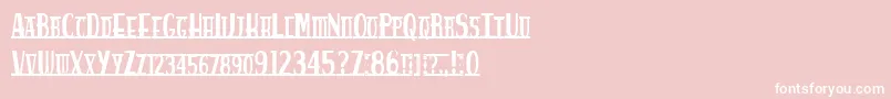 Spankys Bungalow Font – White Fonts on Pink Background