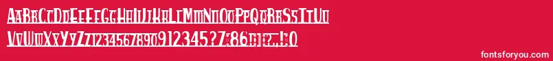 Spankys Bungalow Font – White Fonts on Red Background