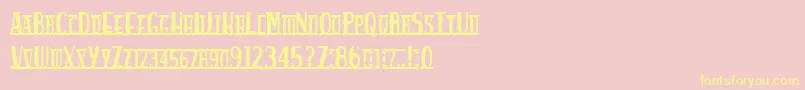 Spankys Bungalow Font – Yellow Fonts on Pink Background
