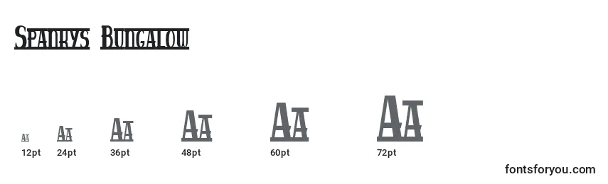Spankys Bungalow Font Sizes