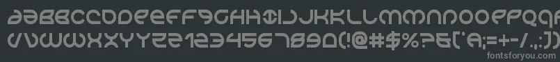 フォントAetherfoxcond – 黒い背景に灰色の文字