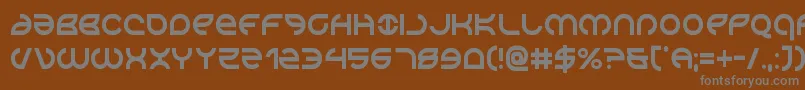 フォントAetherfoxcond – 茶色の背景に灰色の文字