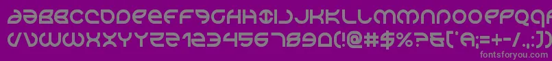 フォントAetherfoxcond – 紫の背景に灰色の文字