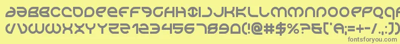 フォントAetherfoxcond – 黄色の背景に灰色の文字