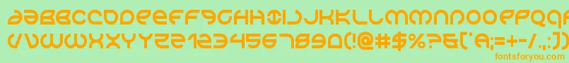 Aetherfoxcond Font – Orange Fonts on Green Background