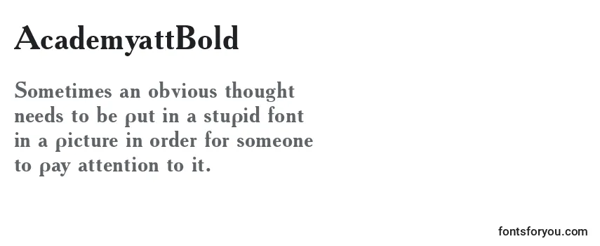 Review of the AcademyattBold Font
