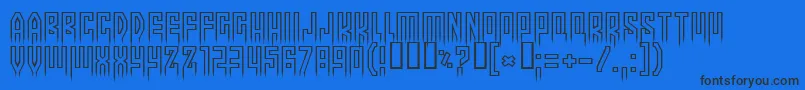 Morethanhuman Font – Black Fonts on Blue Background