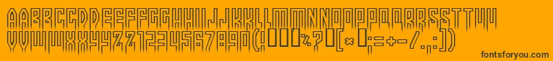 Morethanhuman Font – Black Fonts on Orange Background