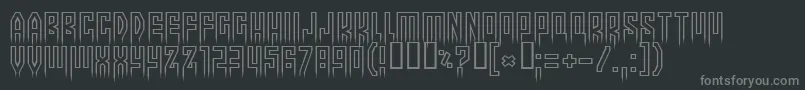 Morethanhuman Font – Gray Fonts on Black Background
