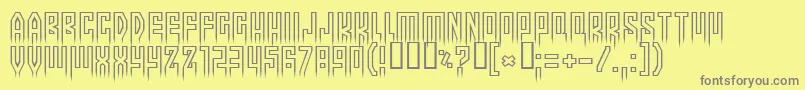 Morethanhuman Font – Gray Fonts on Yellow Background