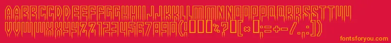 Morethanhuman Font – Orange Fonts on Red Background