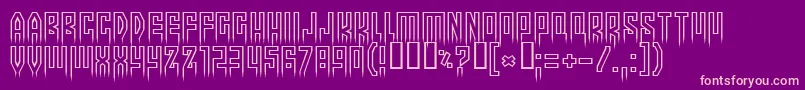 Morethanhuman Font – Pink Fonts on Purple Background