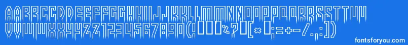 Morethanhuman Font – White Fonts on Blue Background