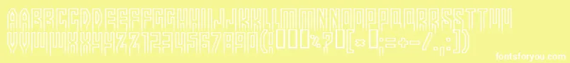 Morethanhuman Font – White Fonts on Yellow Background