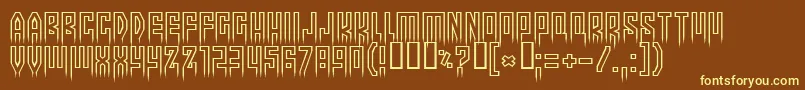 Morethanhuman Font – Yellow Fonts on Brown Background