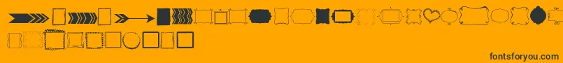 Kgflavorandframestwo Font – Black Fonts on Orange Background