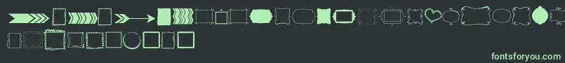 Fonte Kgflavorandframestwo – fontes verdes em um fundo preto
