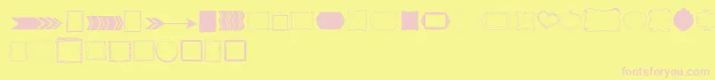 Kgflavorandframestwo Font – Pink Fonts on Yellow Background