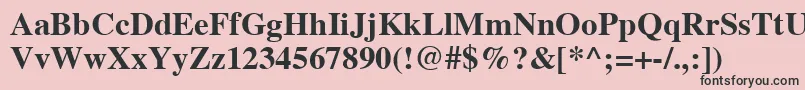 TimesРџРѕР»СѓР¶РёСЂРЅС‹Р№ Font – Black Fonts on Pink Background