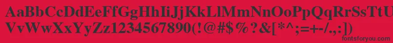 TimesРџРѕР»СѓР¶РёСЂРЅС‹Р№ Font – Black Fonts on Red Background