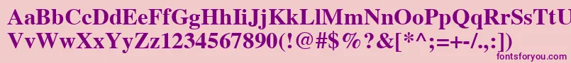 TimesРџРѕР»СѓР¶РёСЂРЅС‹Р№-Schriftart – Violette Schriften auf rosa Hintergrund