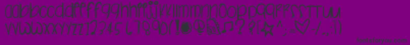 Safaricolorway Font – Black Fonts on Purple Background