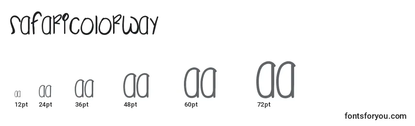 Safaricolorway Font Sizes
