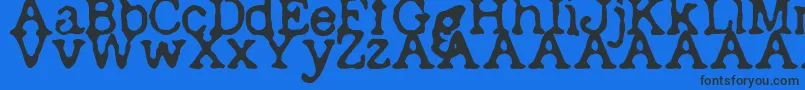 Depot Font – Black Fonts on Blue Background