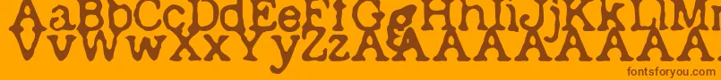 Depot Font – Brown Fonts on Orange Background