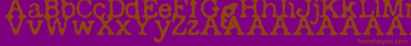 Depot Font – Brown Fonts on Purple Background