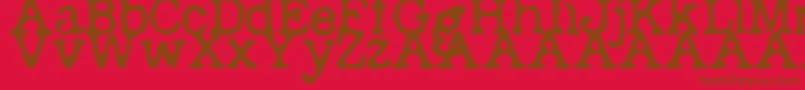 Depot Font – Brown Fonts on Red Background