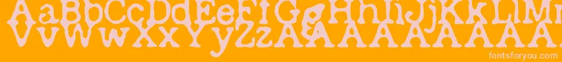 Depot Font – Pink Fonts on Orange Background